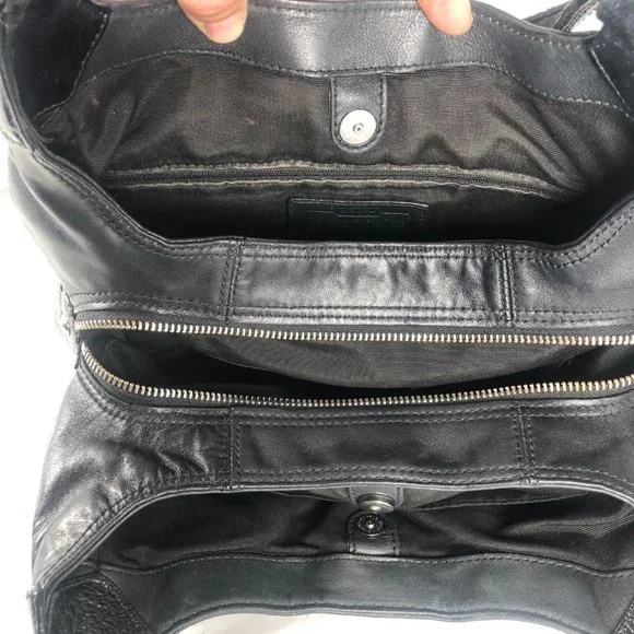 COACH Soho Leather Shoulder Bag Black Silver Hardware E1293-F19453 - Picture 6 of 9